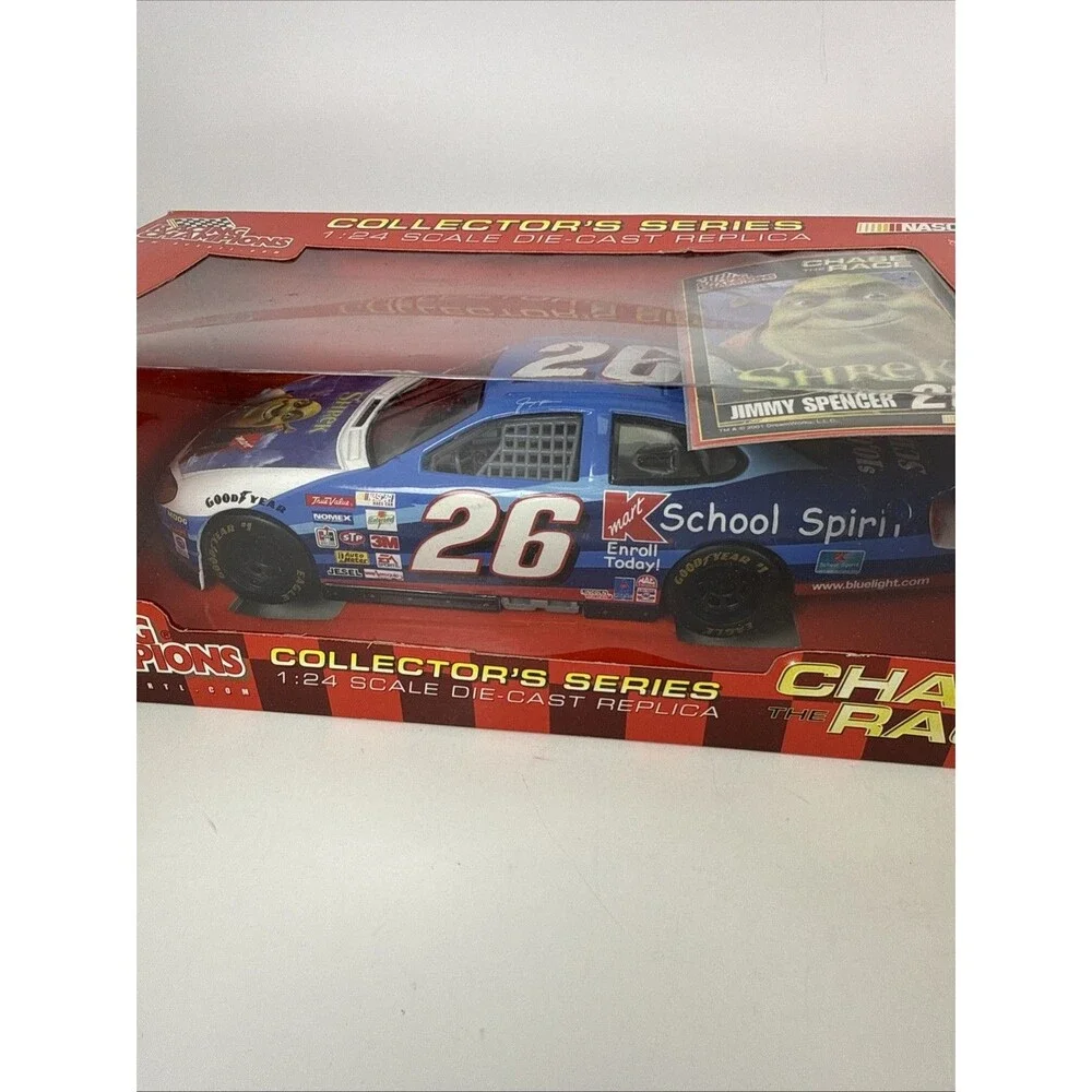 Jimmy Spencer Shrek 2002 Racing Champions Chase the Race 1:24 + Ken Schrader Car